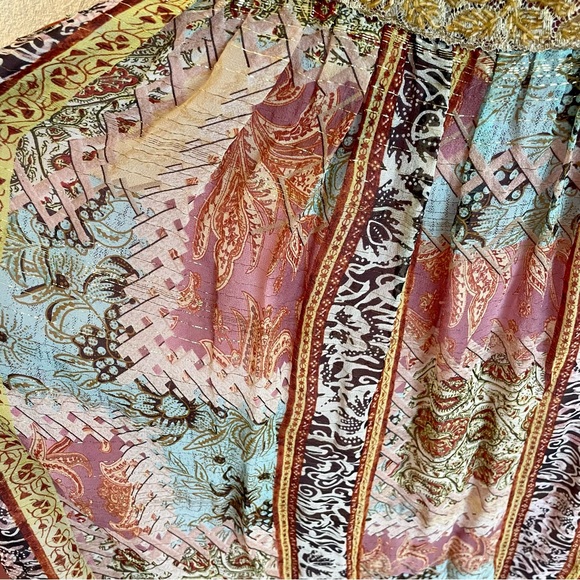 Kay Unger Pink Midi Dress with Gold Details and Beads - Picture 4 of 5